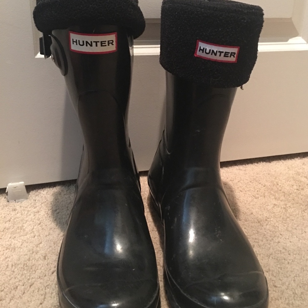 Short Gloss Hunter Wellies w/ Boot Socks