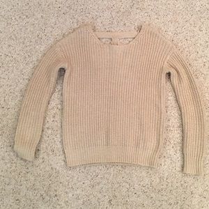 UrbanOutfitters cream cutout sweater size XS