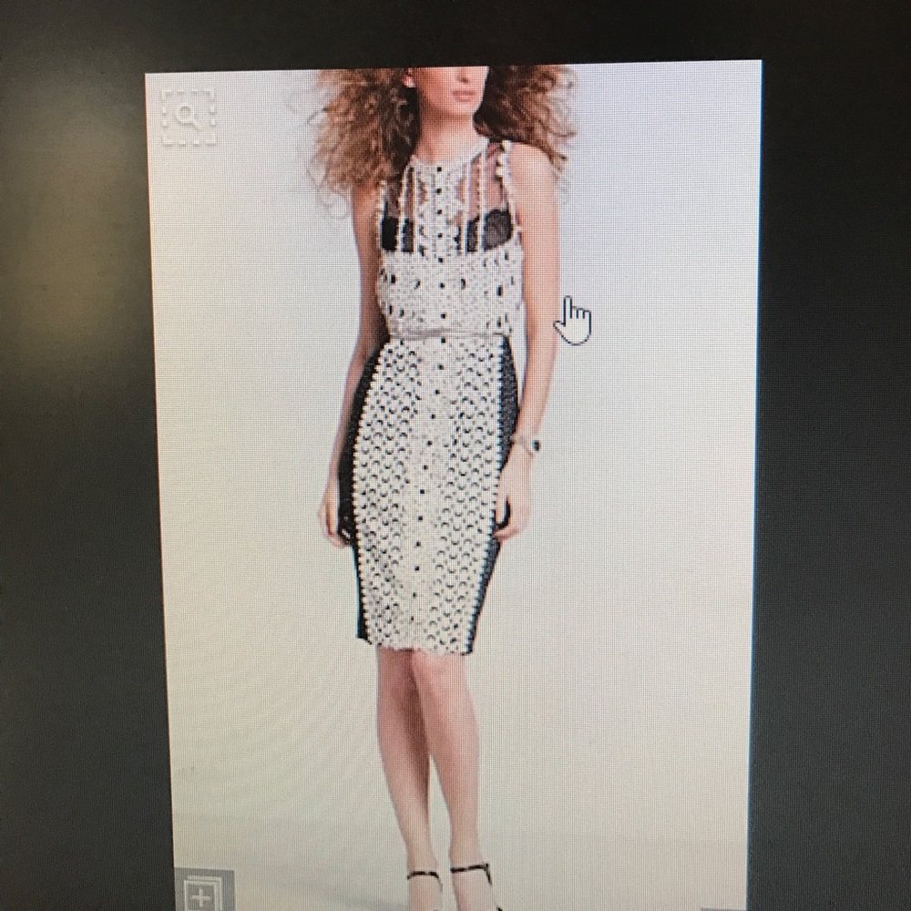 Byron Lars laser cut sheath dress