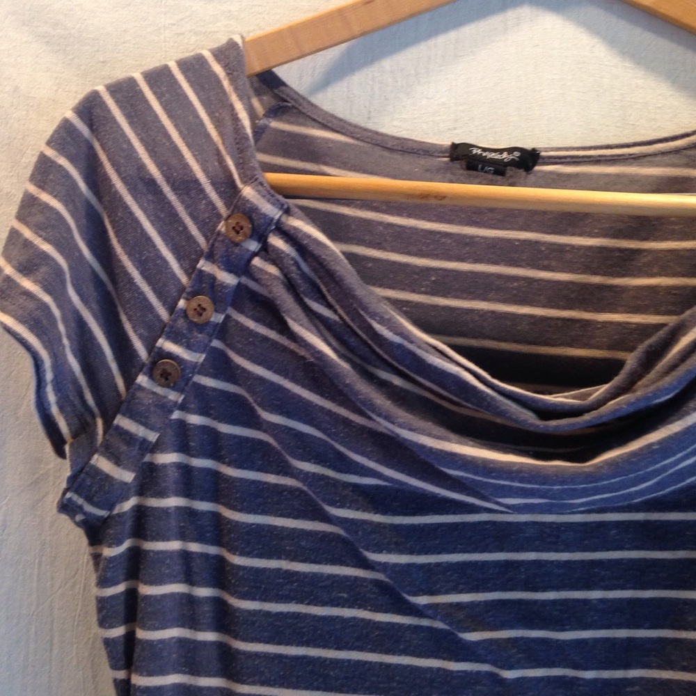 Striped boat neck T shirt - Picture 2 of 4