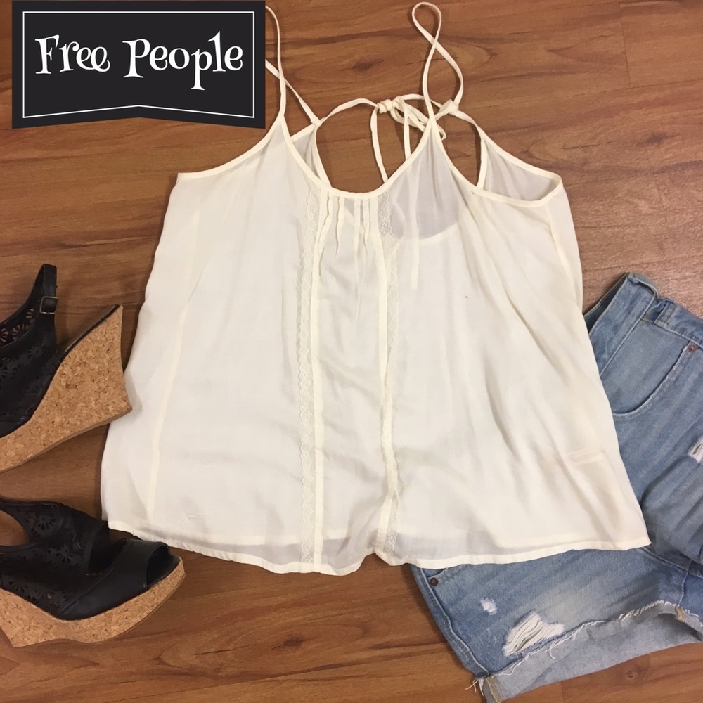 Free People Cream Blouse