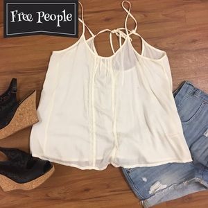 Free People Cream Blouse
