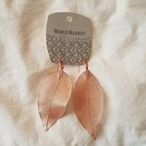 Rose Gold Leaf Earrings