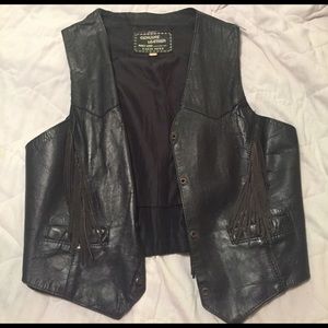 Women's leather vest
