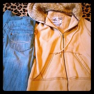 Abercrombie jeans and hoodie bundle
