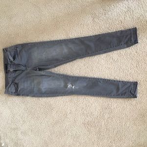 Francesca's gray distressed skinny jeans