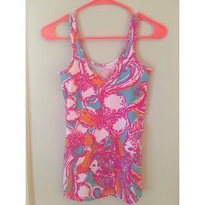 Lilly Pulitzer VNeck Tabbie Tank in Feelin' Tanked