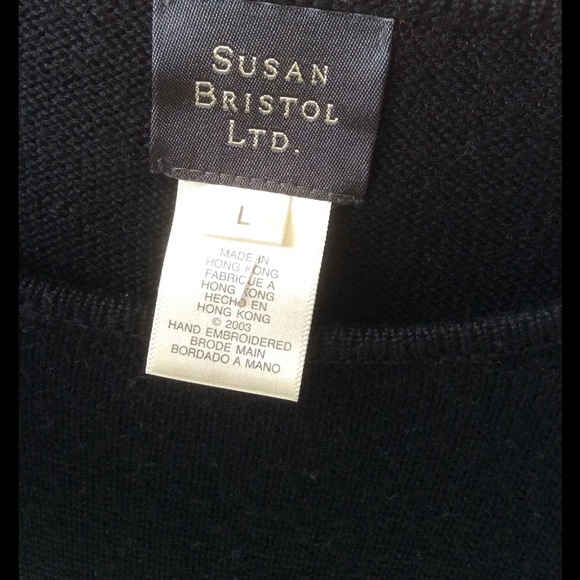 Susan Bristol lace design sweater Size L - Picture 5 of 7