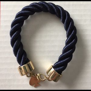 Kate Spade chunky rope bracelet in navy