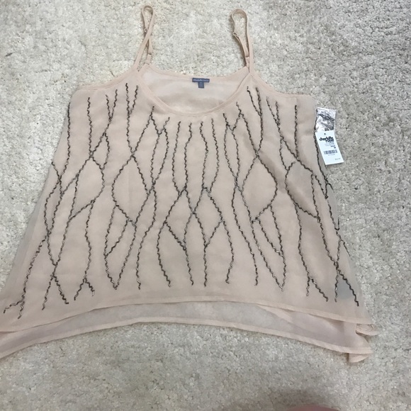 Tops - Blush sheer chiffon tank