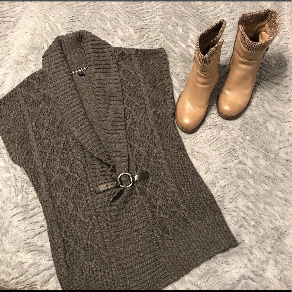 Charcoal sleeveless sweater