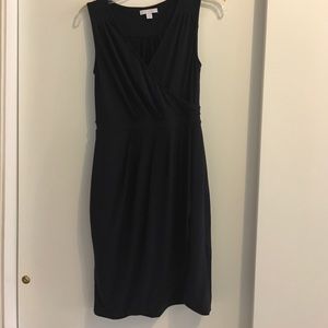 New York and Co. navy wrap dress.