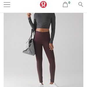 Wunder Under high rise burgundy OMBRÉ tights