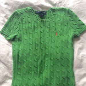 Ralph Lauren Sport Cable Knit Short Sleeve Sweater