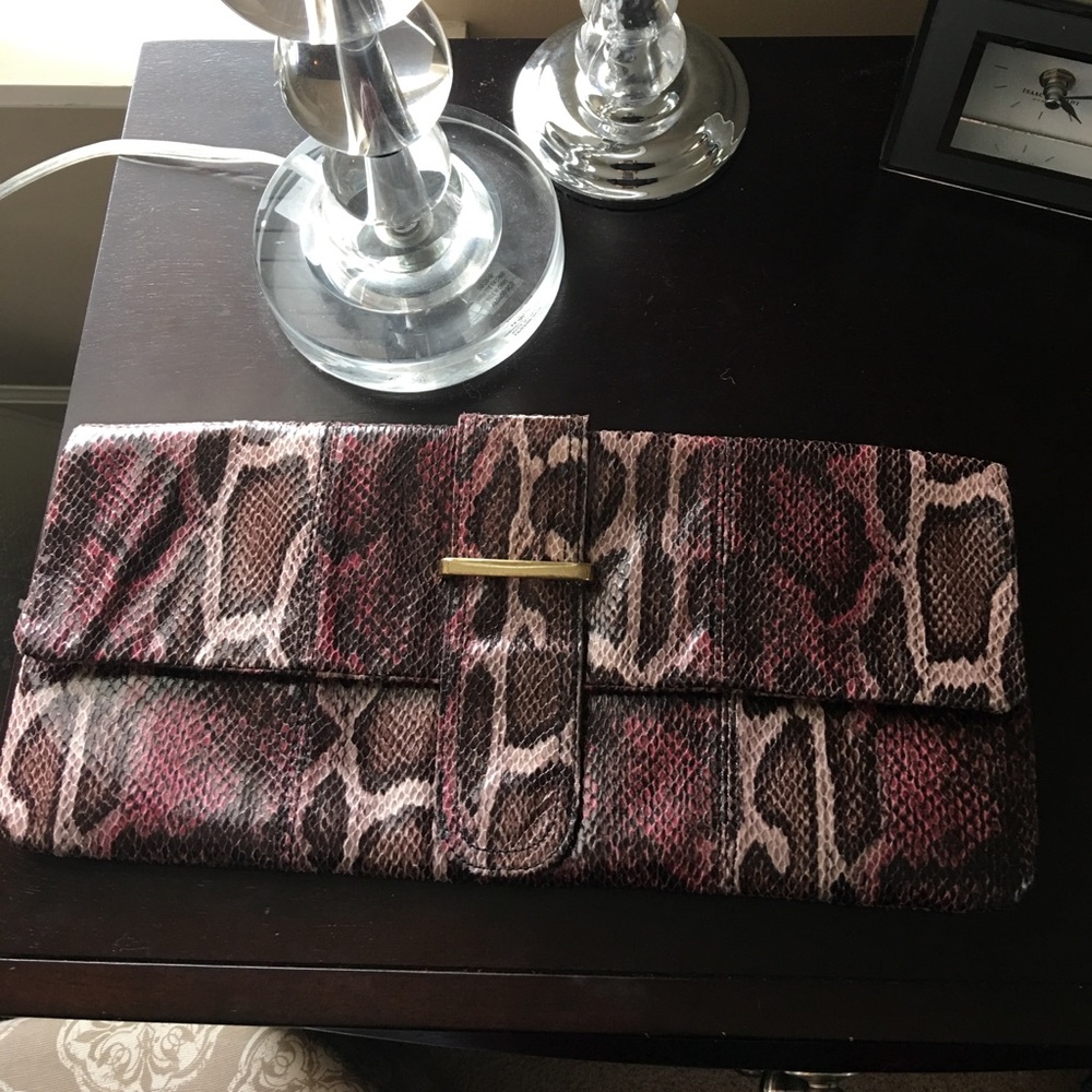 Snakeskin clutch