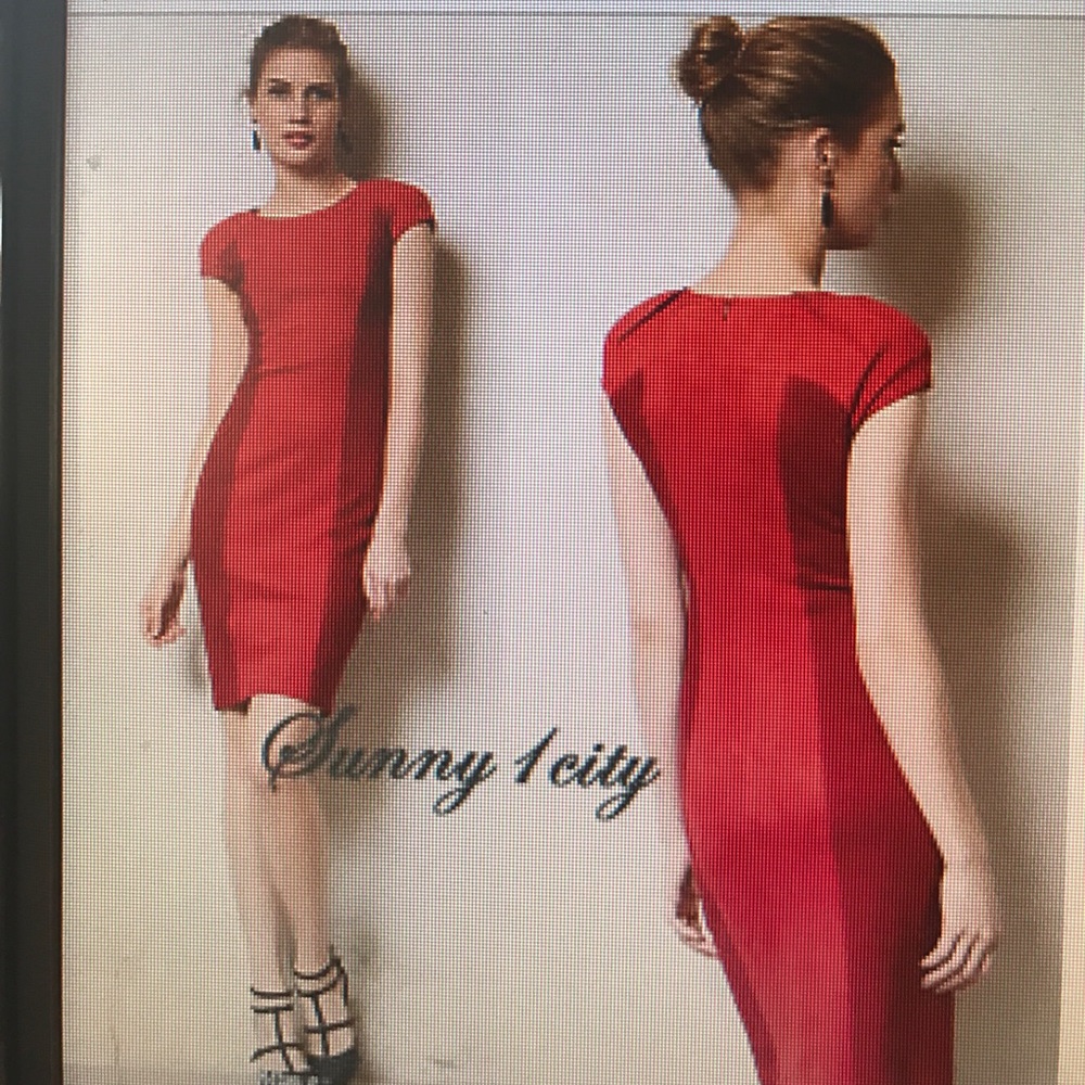 Shades of Grey by Micah Cohen rouged pencil dress