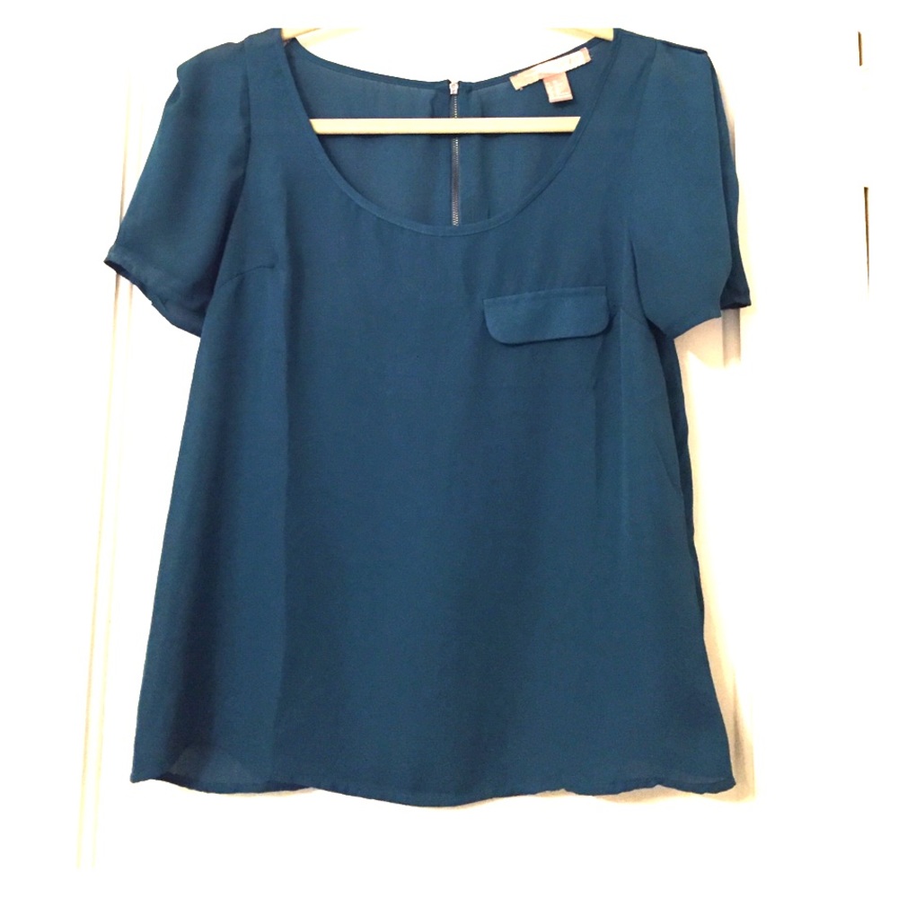 Teal blouse