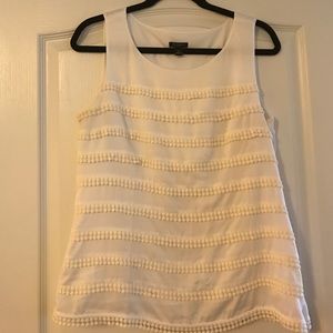 Ann Taylor fully lined white eyelet blouse!