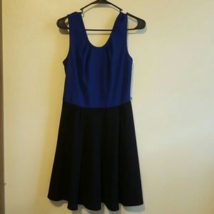 Cute blue/black dress with back cut out