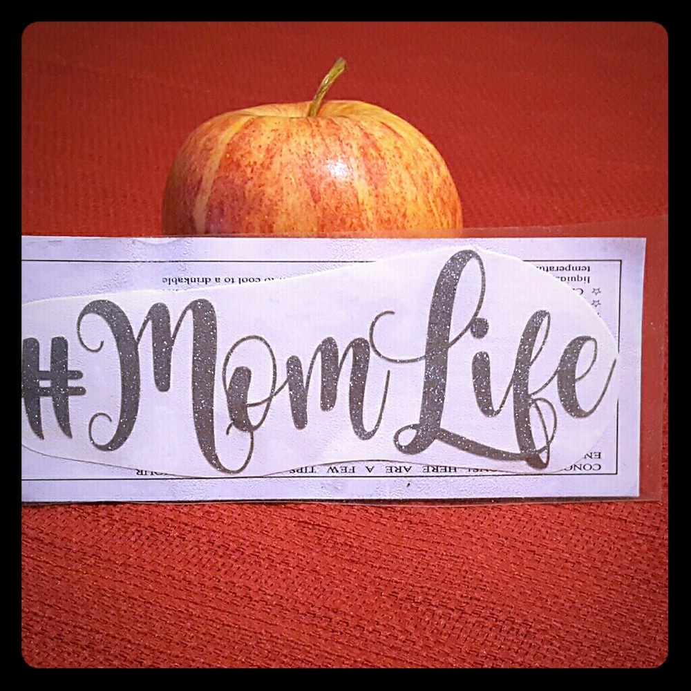 #Mom Life window decal