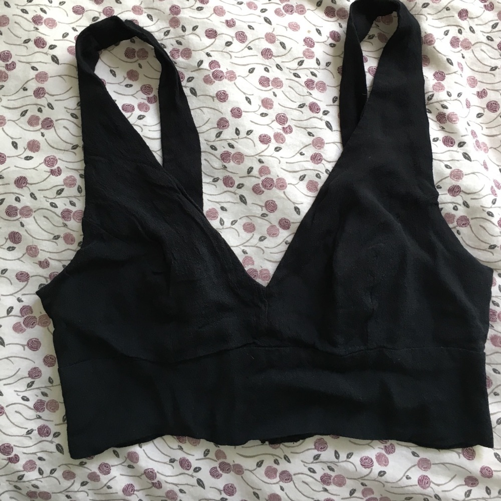Cropped Woven Bralette
