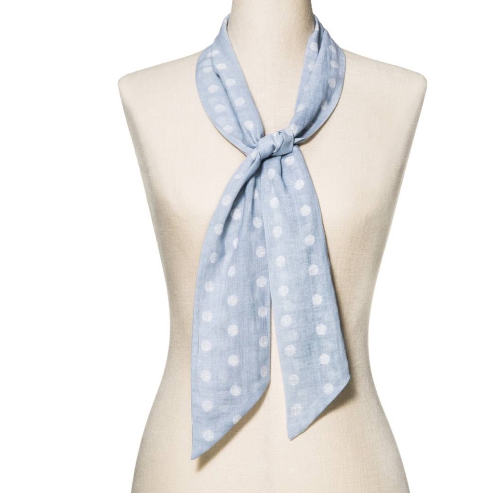 Women's Blue Polka Dot Fashion Scarf - Merona™