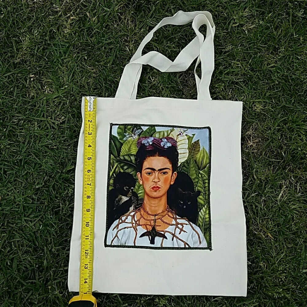 Frida Kahlo self portrait cloth bag