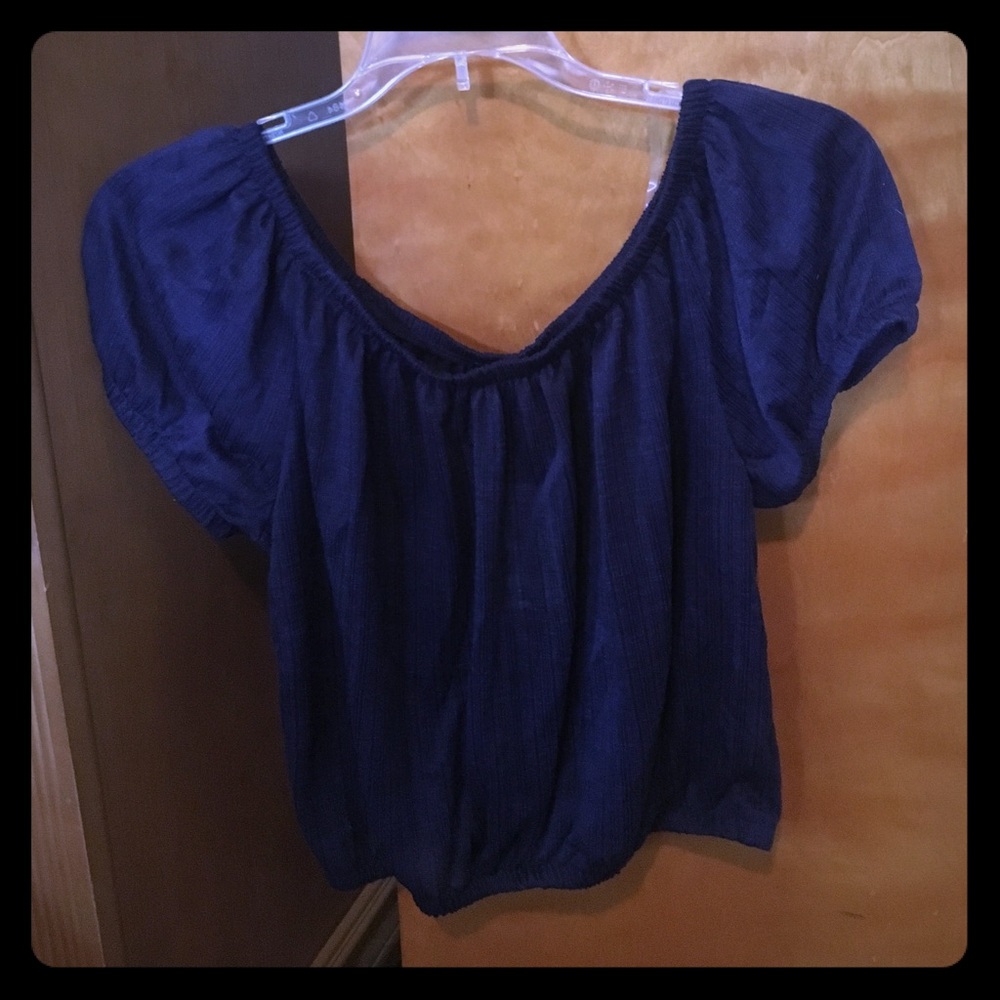 Navy Blue Crop Top. NEW WITH TAGS