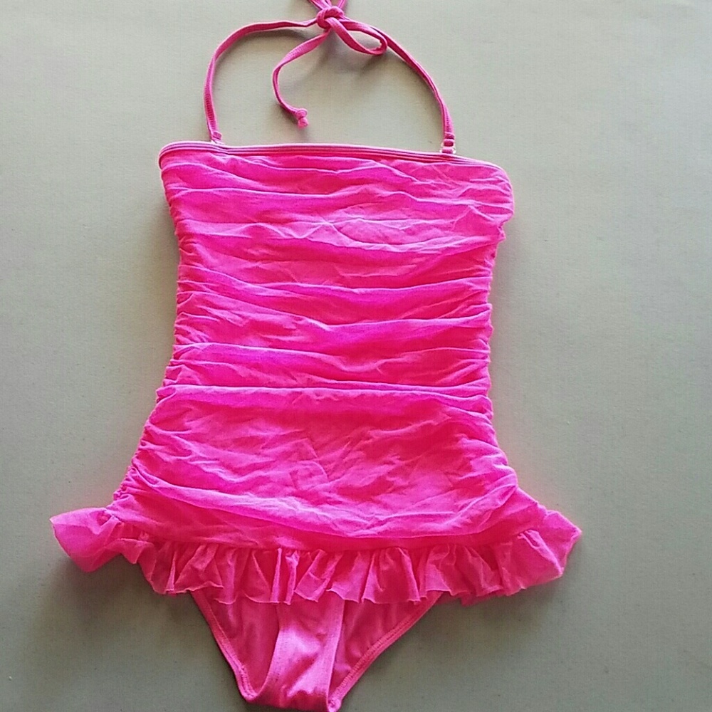 Women's small ruffled bathing suit