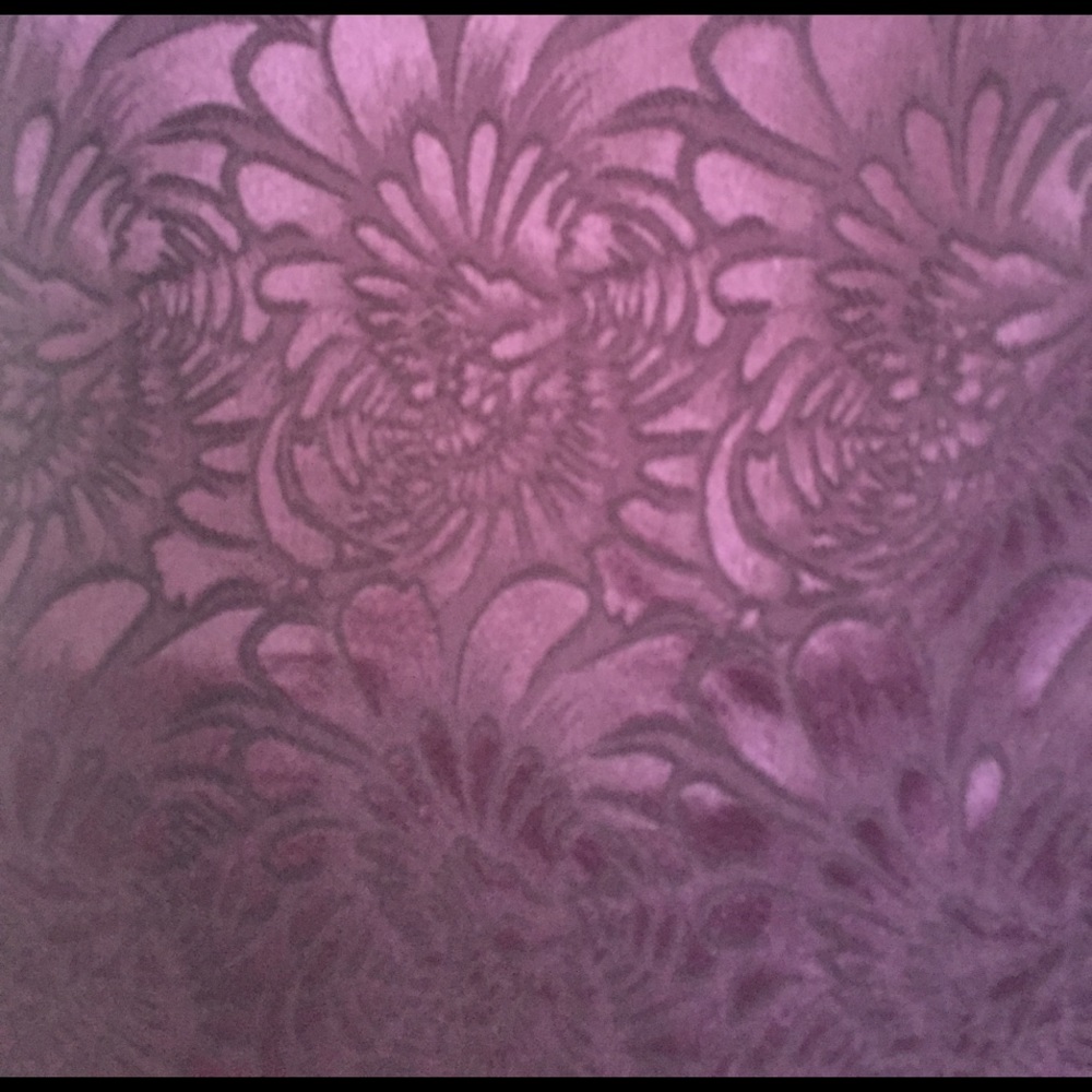 Purple brocade/flower print dress - Picture 2 of 4