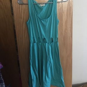 Blue dress with cuts on the side