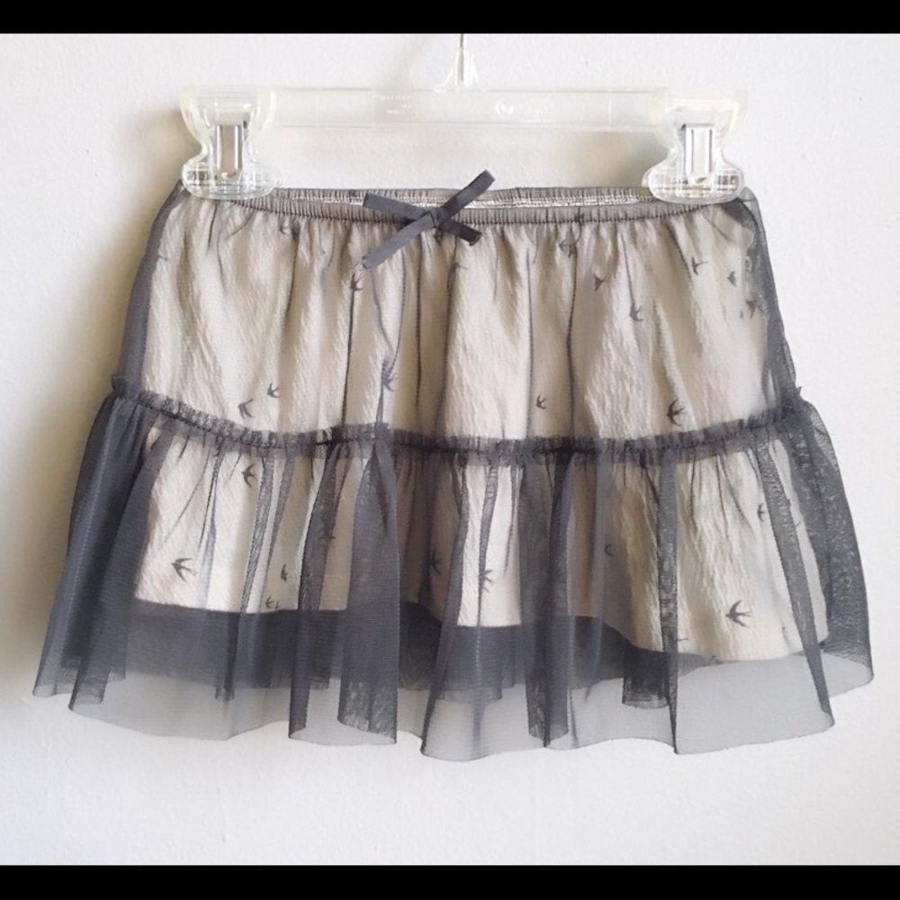Printed and Tulle Skirt