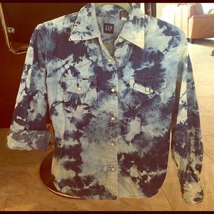 Bleach Dyed GAP Chambray Shirt