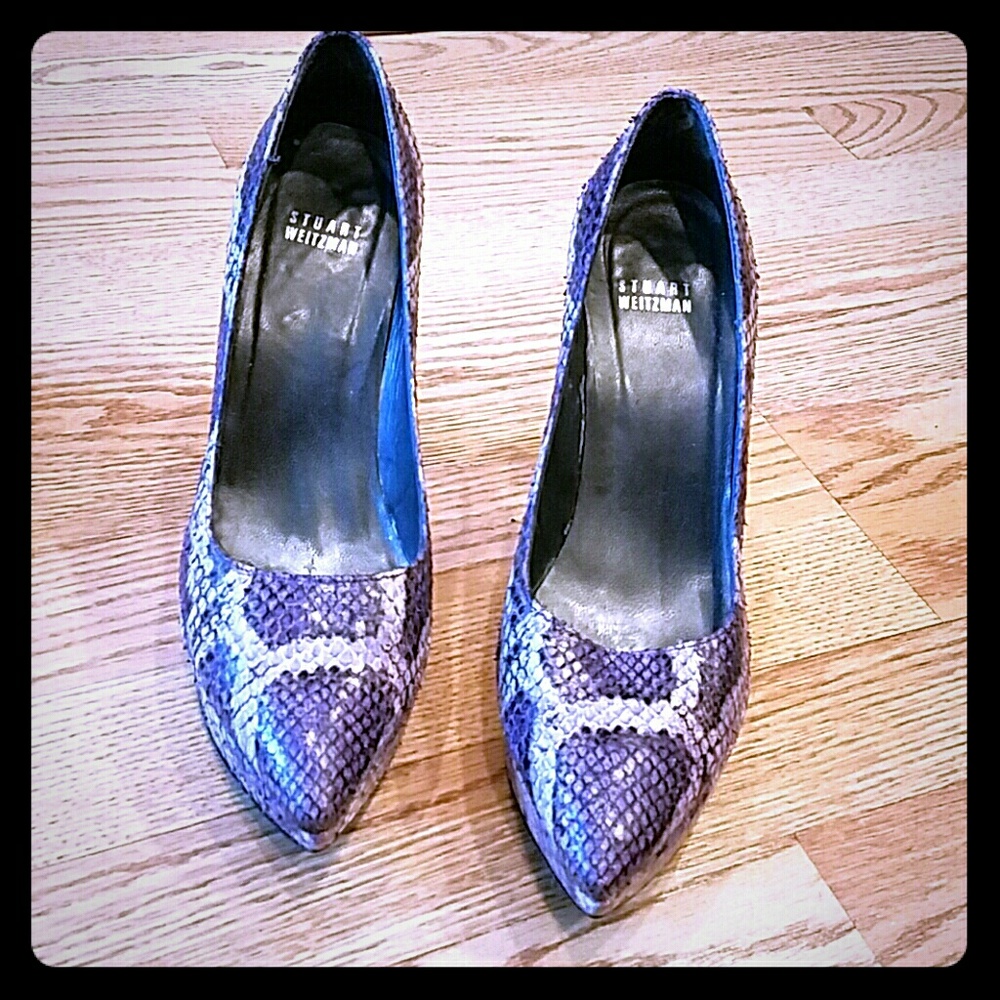 Stuart Weitzman snakeskin heels