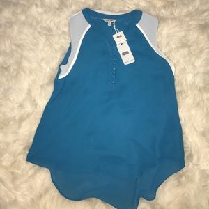 New Naked Zebra Sleeveless Top Blue