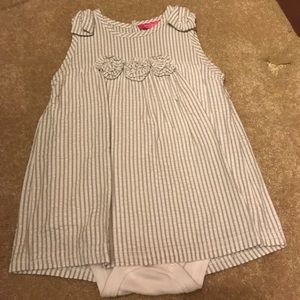 Seersucker onesie dress
