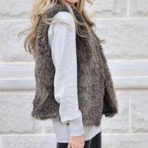 Faux fur vest