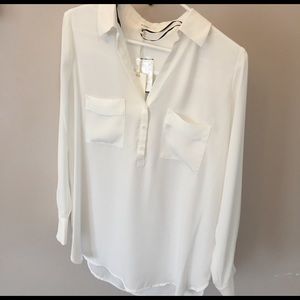 Pleione white blouse NWT
