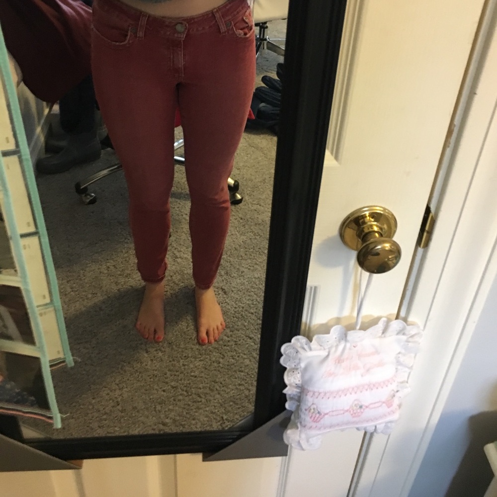 Size 8 m2F brand denims red skinny jeans