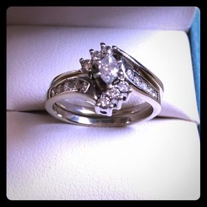 14k Gold Diamond Ring Set