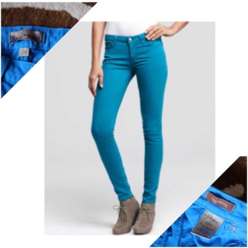 Paige Jeans turquoise Peg Skinny