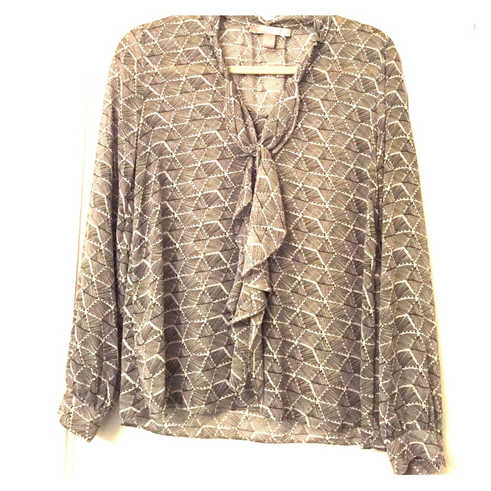 Black and white blouse