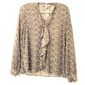 Black and white blouse