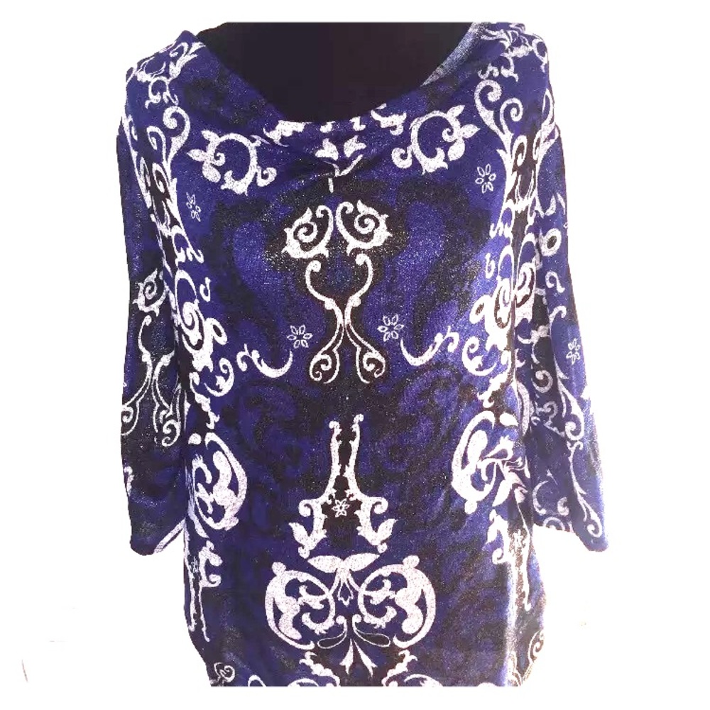 Macy's NWT Style & co. Print knit top beautiful!