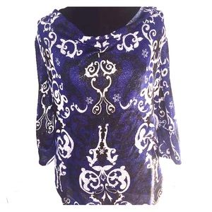 Macy's NWT Style & co. Print knit top beautiful!