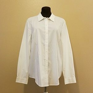 LOFT White Button Down Shirt