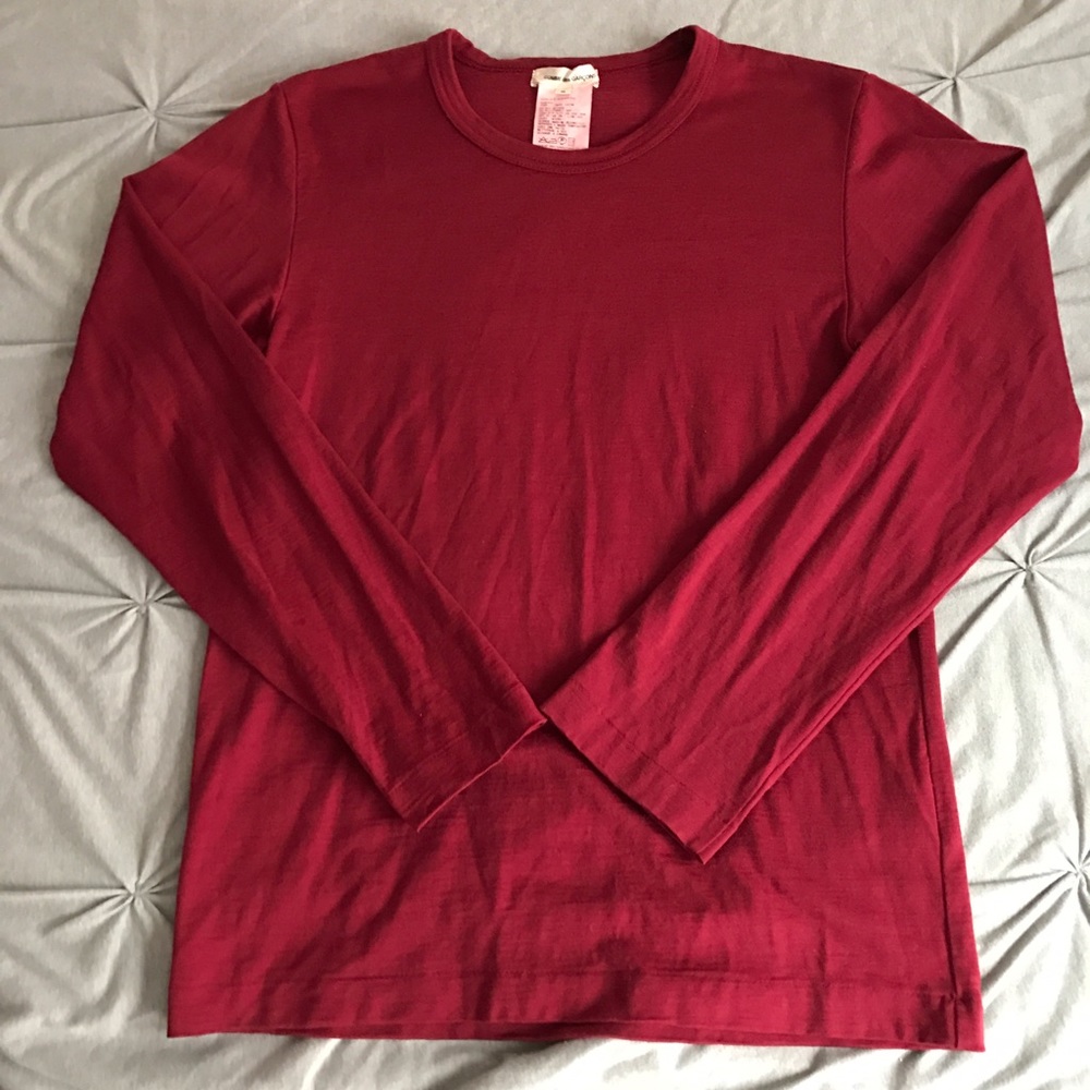 Comme des Garçons red log sleeve tee