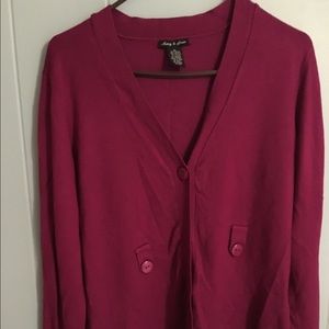Audrey & Grace Fuschia cardigan