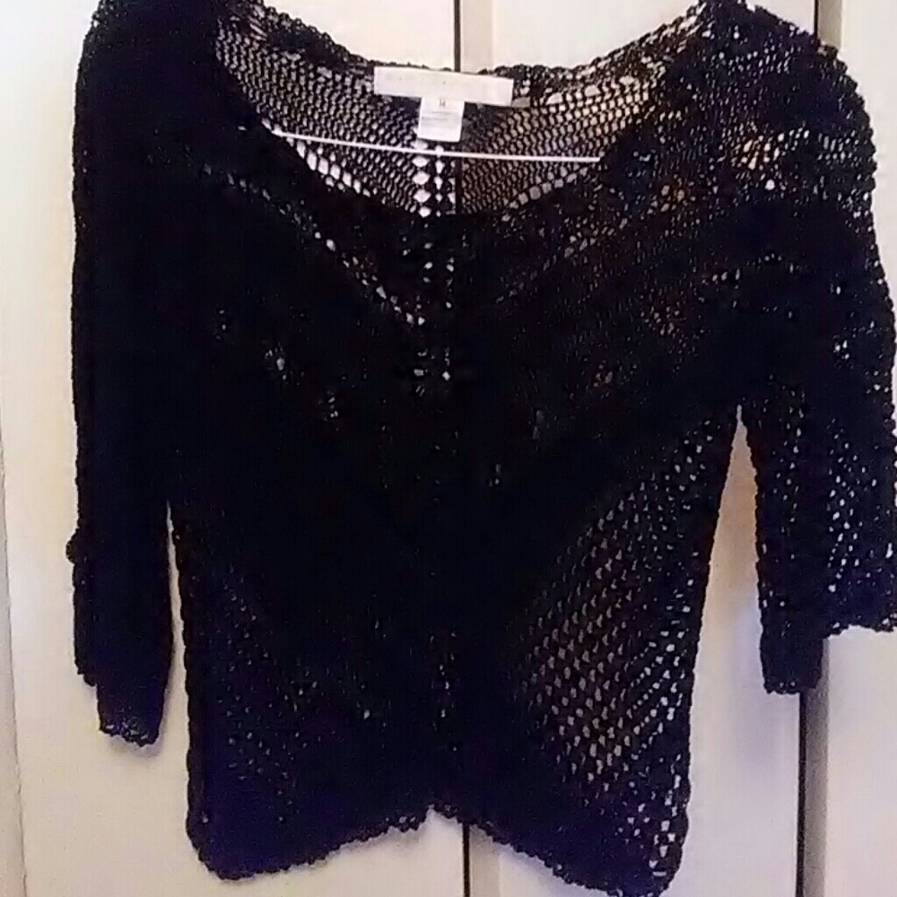 Black knitted top...sexy and comfy