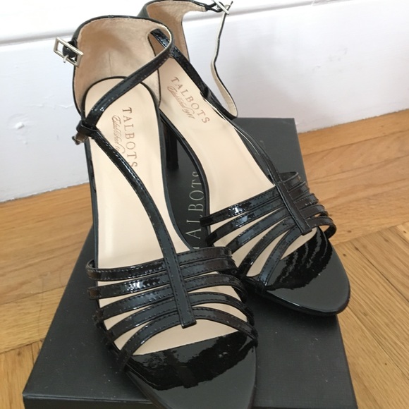 Talbots Black Open-Toed Heels - Picture 1 of 4